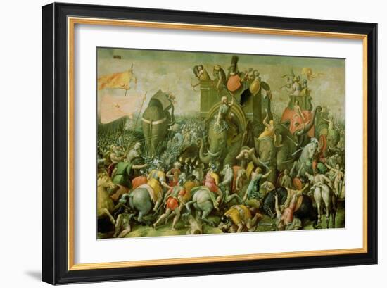 The Battle of Zama, 202 BC, 1570-80-Giulio Romano-Framed Giclee Print