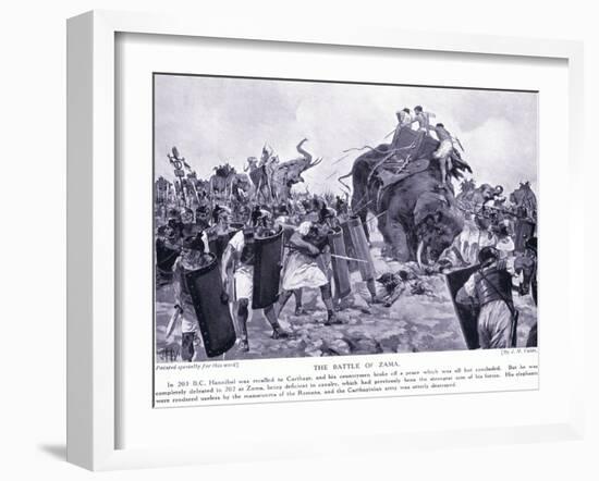 The Battle of Zama 203 BC-John Harris Valda-Framed Giclee Print