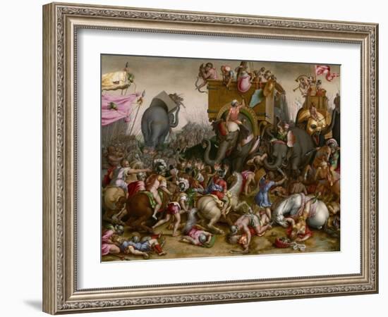 The Battle of Zama, after 1567-Cornelis Cort-Framed Giclee Print