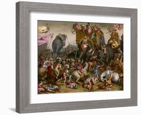 The Battle of Zama, after 1567-Cornelis Cort-Framed Giclee Print