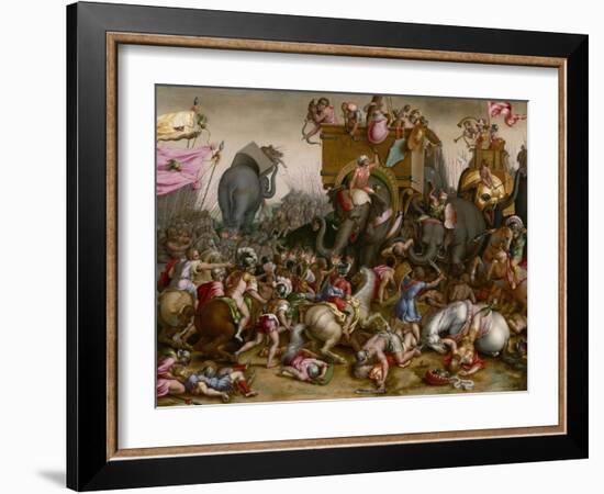 The Battle of Zama, after 1567-Cornelis Cort-Framed Giclee Print