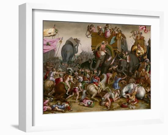 The Battle of Zama, after 1567-Cornelis Cort-Framed Giclee Print