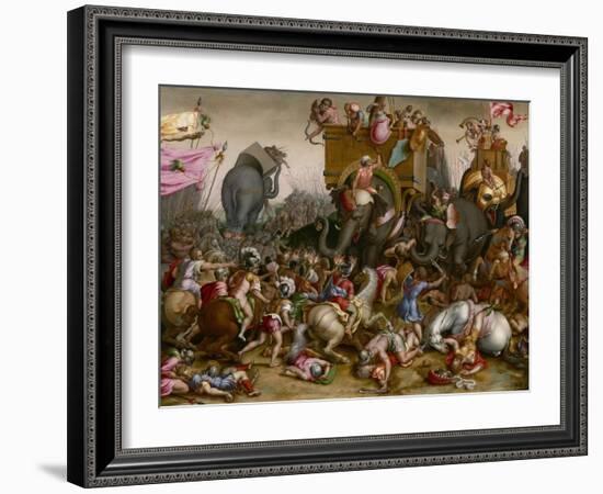 The Battle of Zama, after 1567-Cornelis Cort-Framed Giclee Print