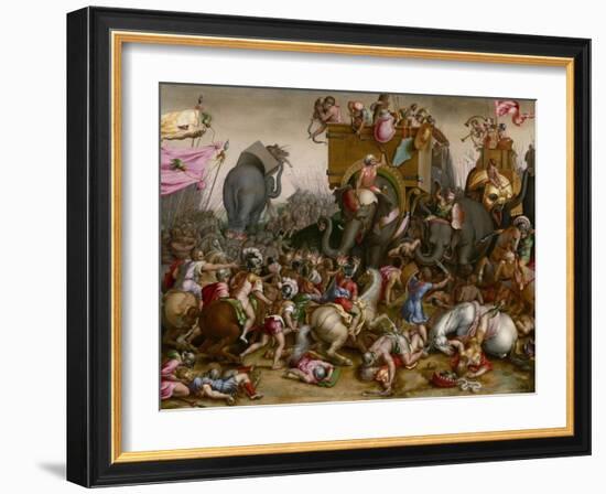 The Battle of Zama, after 1567-Cornelis Cort-Framed Giclee Print