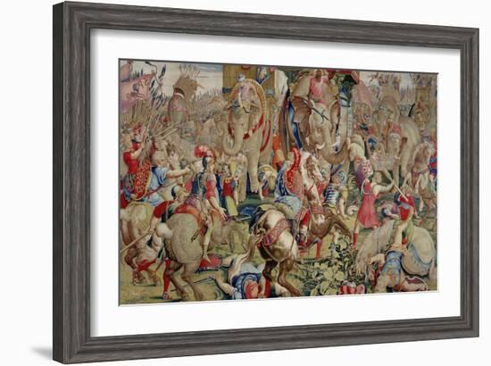 The Battle of Zama, by Giulio Romano-null-Framed Giclee Print