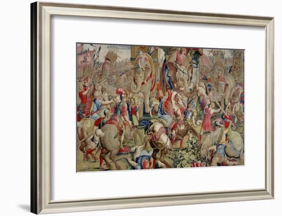 The Battle of Zama, by Giulio Romano-null-Framed Giclee Print