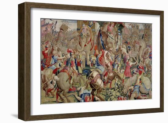 The Battle of Zama, by Giulio Romano--Framed Giclee Print