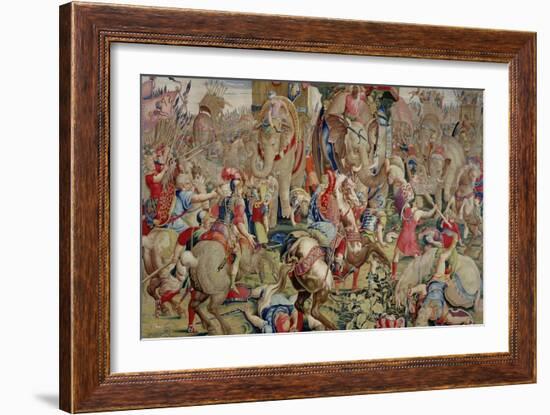 The Battle of Zama, by Giulio Romano-null-Framed Giclee Print
