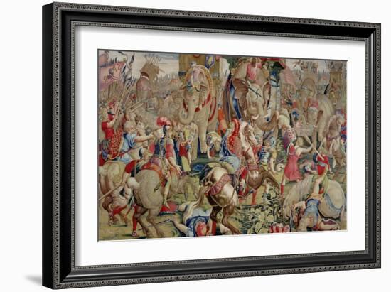 The Battle of Zama, by Giulio Romano-null-Framed Giclee Print