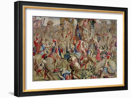 The Battle of Zama, by Giulio Romano-null-Framed Giclee Print