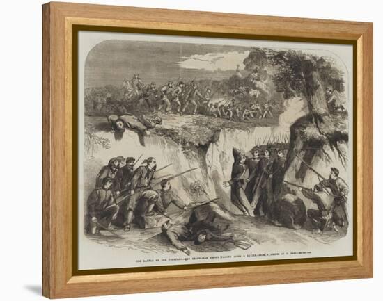 The Battle on the Volturno, the Neapolitan Troops Passing Along a Ravine-Thomas Nast-Framed Premier Image Canvas