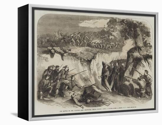 The Battle on the Volturno, the Neapolitan Troops Passing Along a Ravine-Thomas Nast-Framed Premier Image Canvas