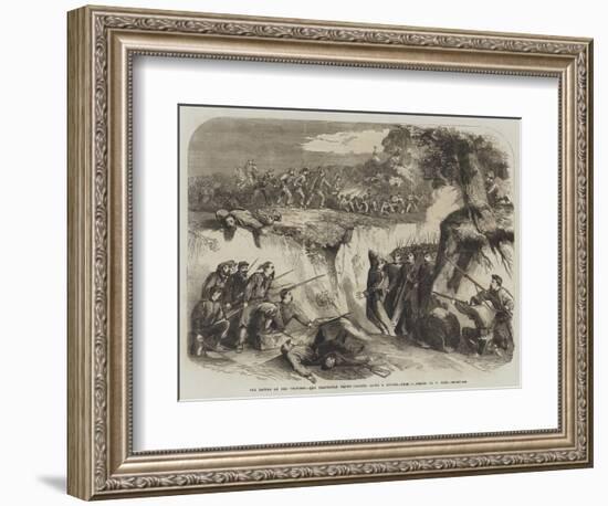 The Battle on the Volturno, the Neapolitan Troops Passing Along a Ravine-Thomas Nast-Framed Giclee Print