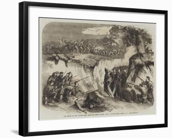 The Battle on the Volturno, the Neapolitan Troops Passing Along a Ravine-Thomas Nast-Framed Giclee Print