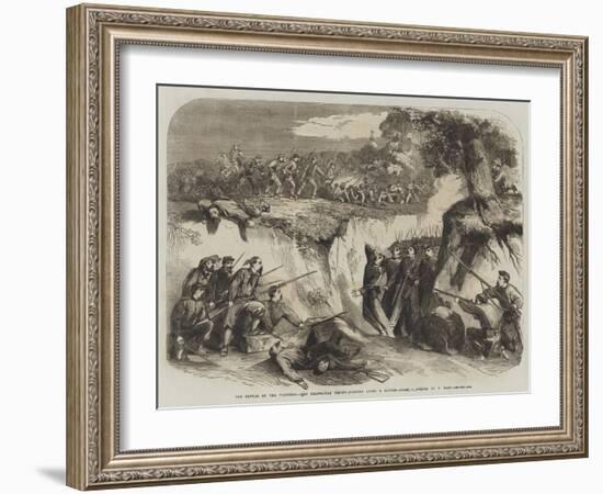 The Battle on the Volturno, the Neapolitan Troops Passing Along a Ravine-Thomas Nast-Framed Giclee Print