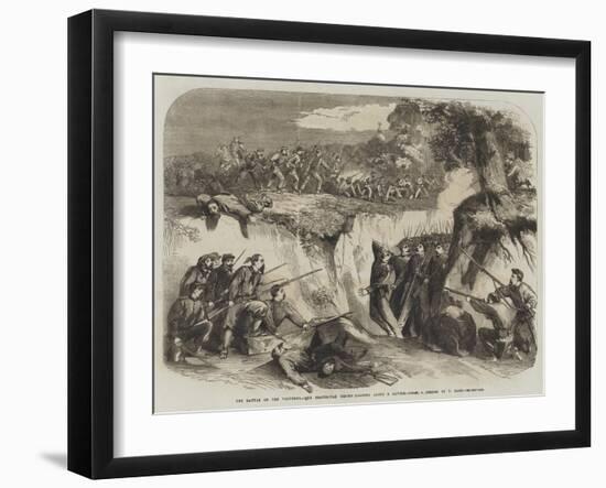 The Battle on the Volturno, the Neapolitan Troops Passing Along a Ravine-Thomas Nast-Framed Giclee Print