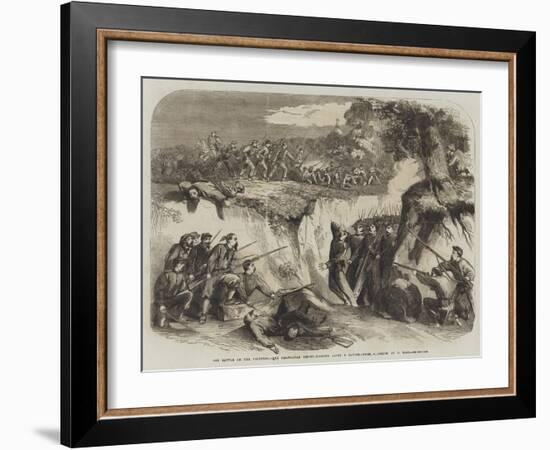The Battle on the Volturno, the Neapolitan Troops Passing Along a Ravine-Thomas Nast-Framed Giclee Print