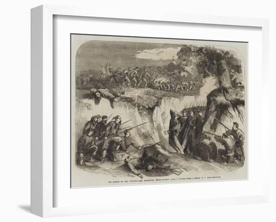 The Battle on the Volturno, the Neapolitan Troops Passing Along a Ravine-Thomas Nast-Framed Giclee Print