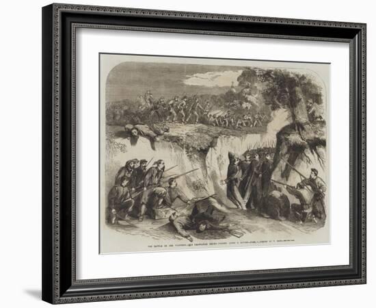 The Battle on the Volturno, the Neapolitan Troops Passing Along a Ravine-Thomas Nast-Framed Giclee Print