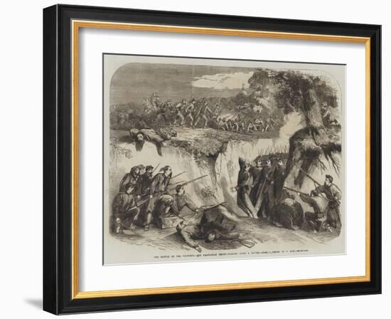 The Battle on the Volturno, the Neapolitan Troops Passing Along a Ravine-Thomas Nast-Framed Giclee Print