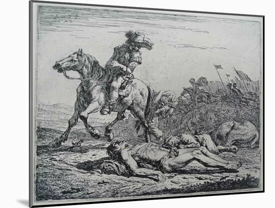 The Battlefield, 1652-Karel Dujardin-Mounted Giclee Print