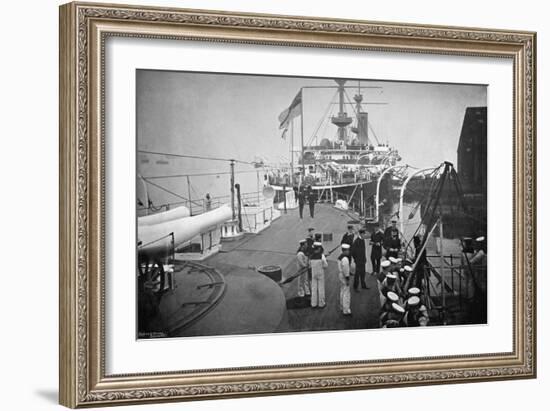 The Battleship HMS 'Resolution, Portsmouth, Hampshire, 1896-Gregory & Co-Framed Giclee Print
