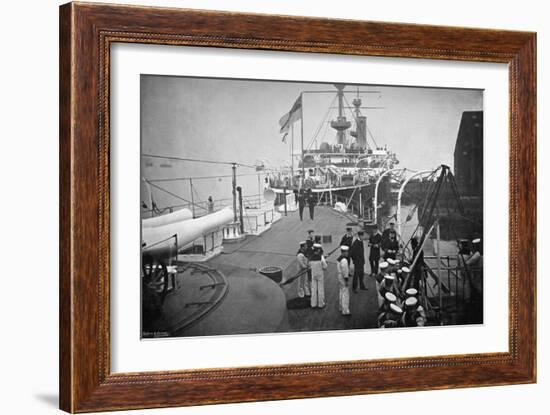 The Battleship HMS 'Resolution, Portsmouth, Hampshire, 1896-Gregory & Co-Framed Giclee Print