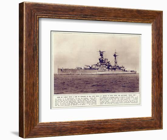 The Battleship, 'Royal Oak', from 'The Illustrated War News', Published 1st November 1939-English Photographer-Framed Giclee Print