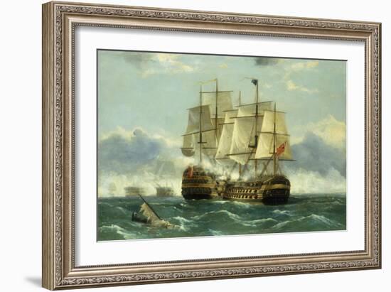 The Battleship Trafalgar-Frederick Tudgay-Framed Giclee Print