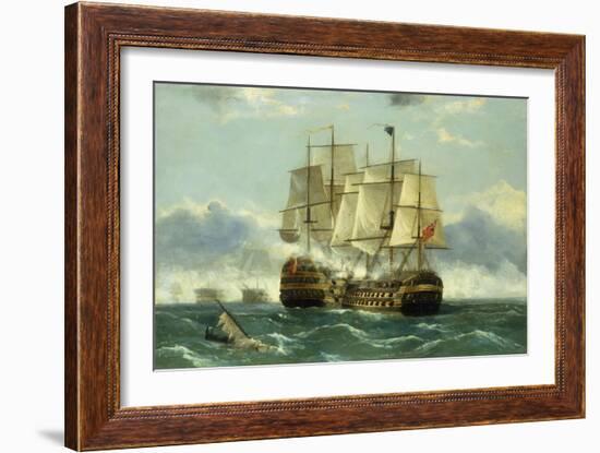 The Battleship Trafalgar-Frederick Tudgay-Framed Giclee Print