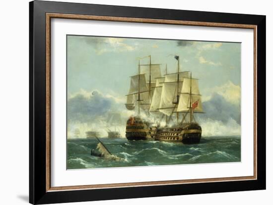 The Battleship Trafalgar-Frederick Tudgay-Framed Giclee Print