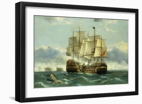 The Battleship Trafalgar-Frederick Tudgay-Framed Giclee Print