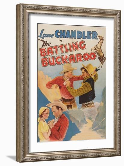 The Battling Buckaroo-null-Framed Art Print