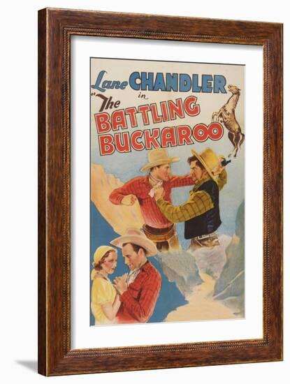 The Battling Buckaroo-null-Framed Art Print