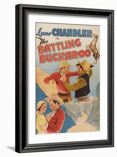 The Battling Buckaroo-null-Framed Art Print