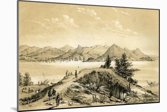 The Bay and Island of Hong Kong, 1847-E Gilks-Mounted Giclee Print