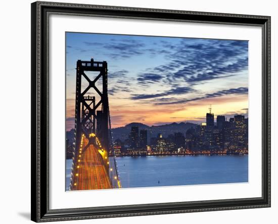 The Bay Bridge from Treasure Island in San Francisco, California, USA-Chuck Haney-Framed Photographic Print