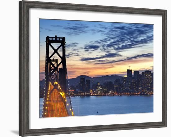 The Bay Bridge from Treasure Island in San Francisco, California, USA-Chuck Haney-Framed Photographic Print