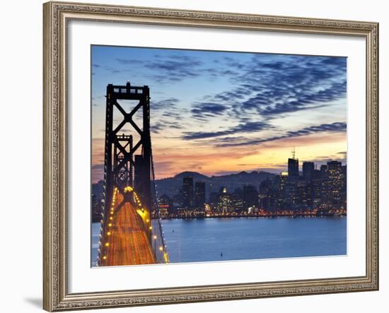 The Bay Bridge from Treasure Island in San Francisco, California, USA-Chuck Haney-Framed Photographic Print