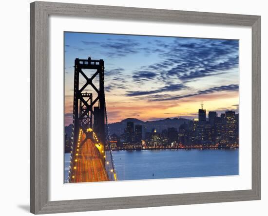 The Bay Bridge from Treasure Island in San Francisco, California, USA-Chuck Haney-Framed Photographic Print