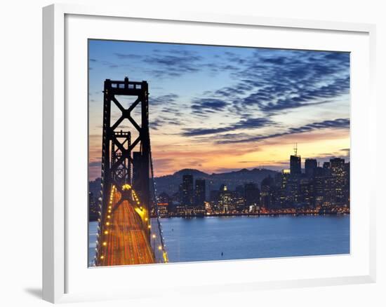 The Bay Bridge from Treasure Island in San Francisco, California, USA-Chuck Haney-Framed Photographic Print