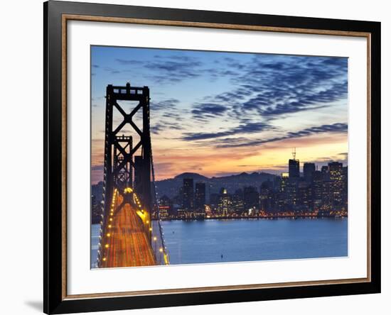 The Bay Bridge from Treasure Island in San Francisco, California, USA-Chuck Haney-Framed Photographic Print