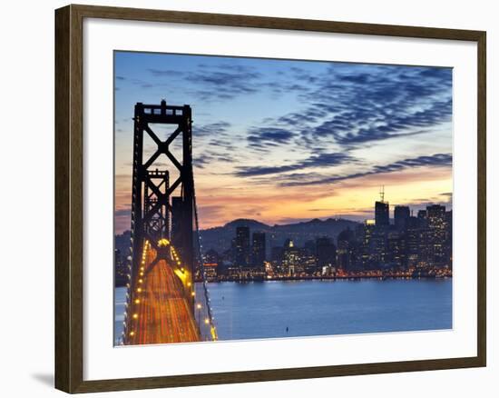 The Bay Bridge from Treasure Island in San Francisco, California, USA-Chuck Haney-Framed Photographic Print