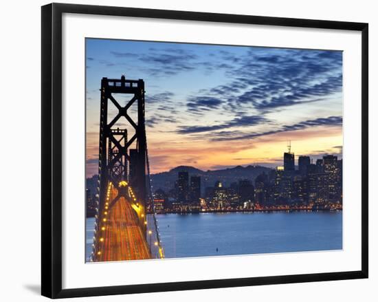 The Bay Bridge from Treasure Island in San Francisco, California, USA-Chuck Haney-Framed Photographic Print