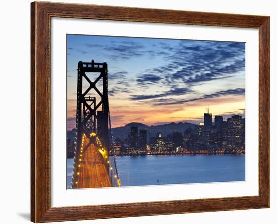 The Bay Bridge from Treasure Island in San Francisco, California, USA-Chuck Haney-Framed Photographic Print