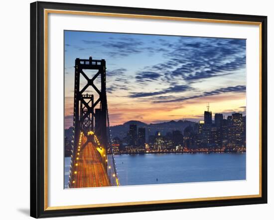 The Bay Bridge from Treasure Island in San Francisco, California, USA-Chuck Haney-Framed Photographic Print