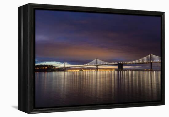 The Bay Bridge Reflects at Dawn in San Francisco, California, Usa-Chuck Haney-Framed Premier Image Canvas