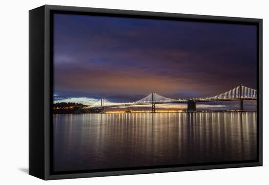 The Bay Bridge Reflects at Dawn in San Francisco, California, Usa-Chuck Haney-Framed Premier Image Canvas