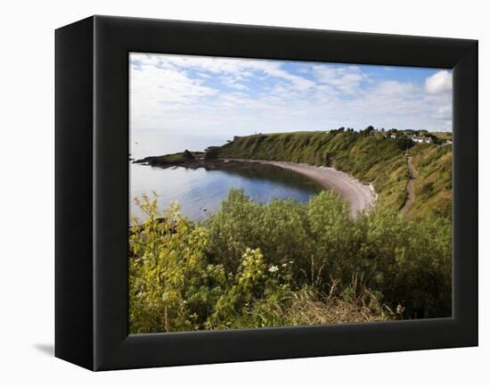 The Bay from the Clifftop at Catterline, Aberdeenshire, Scotland, United Kingdom, Europe-Mark Sunderland-Framed Premier Image Canvas