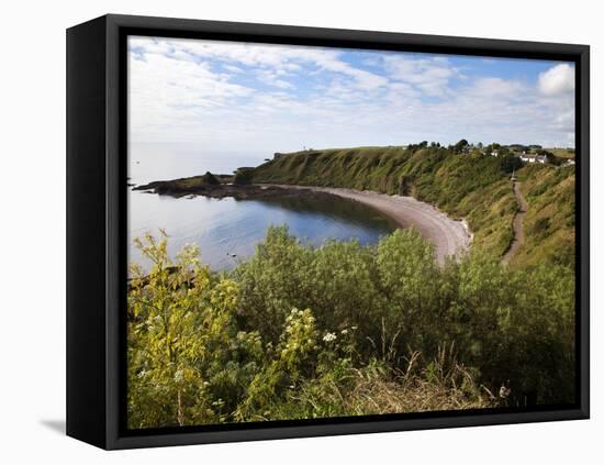 The Bay from the Clifftop at Catterline, Aberdeenshire, Scotland, United Kingdom, Europe-Mark Sunderland-Framed Premier Image Canvas